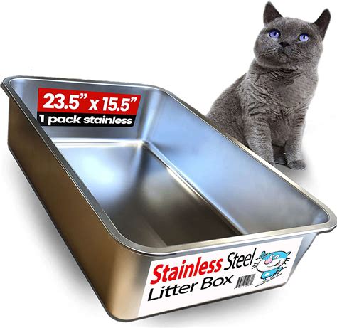 litter box steel|best stainless steel cat box.